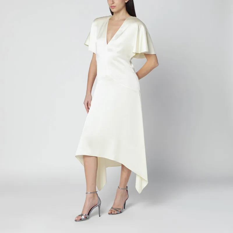 Butter-Colored Satin Midi Dress sold by Wanan Luxury