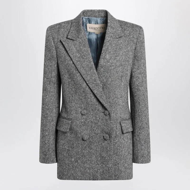 Double-Breasted Jacket In Natté Wool Bouclé sold by Wanan Luxury