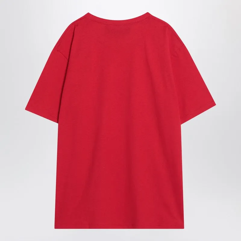 Red T-Shirt With Le Chat De La Maison Print sold by Wanan Luxury product image thumbnail 2