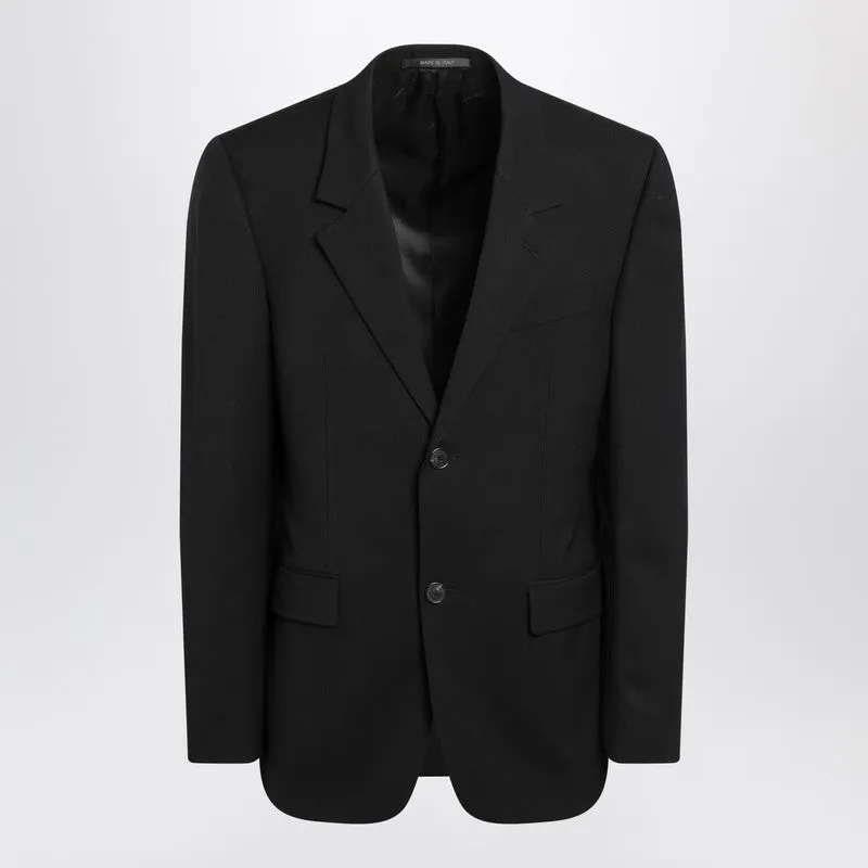 Single-Breasted Black Wool Jacket sold by Wanan Luxury