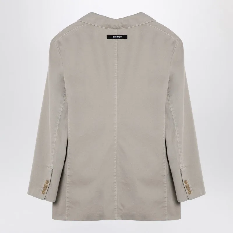 Beige Double-Breasted Cotton Jacket sold by Wanan Luxury product image thumbnail 2