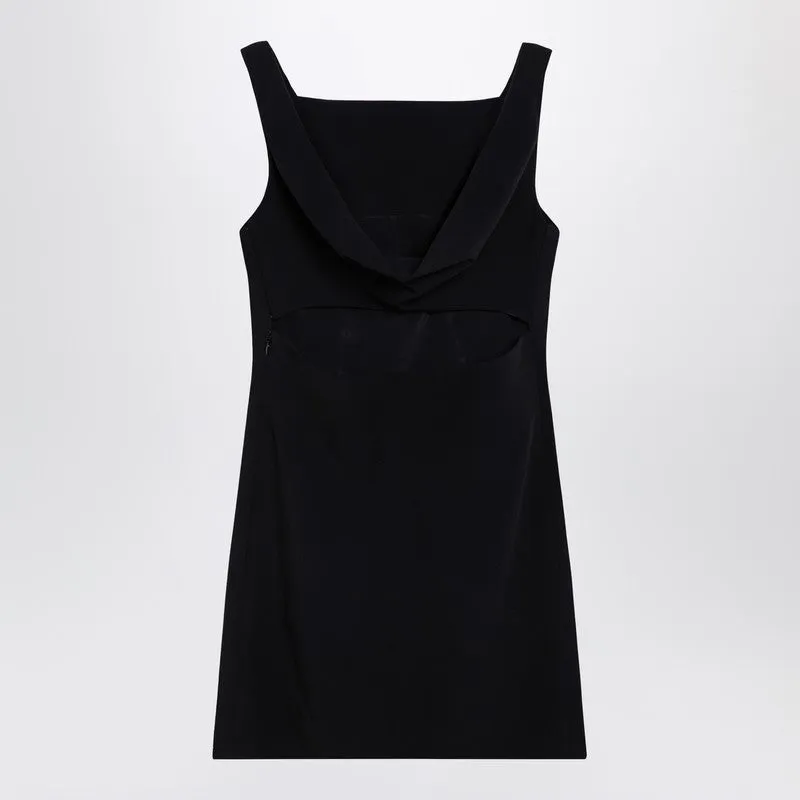 Black Mini Dress With Back Neckline sold by Wanan Luxury product image thumbnail 2