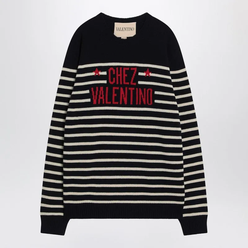 Sweater With Jacquard Pattern Chez Valentino sold by Wanan Luxury