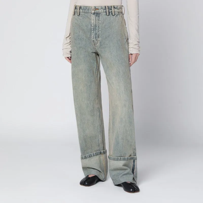 Wide-Leg Jeans With Washed Effect sold by Wanan Luxury