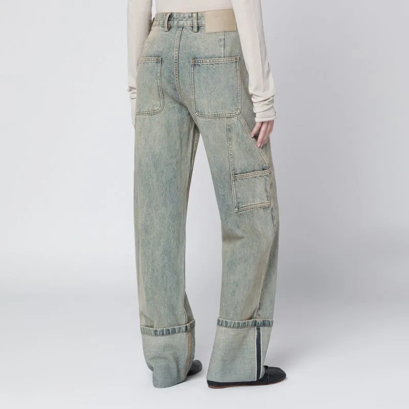 Wide-Leg Jeans With Washed Effect sold by Wanan Luxury product image thumbnail 2