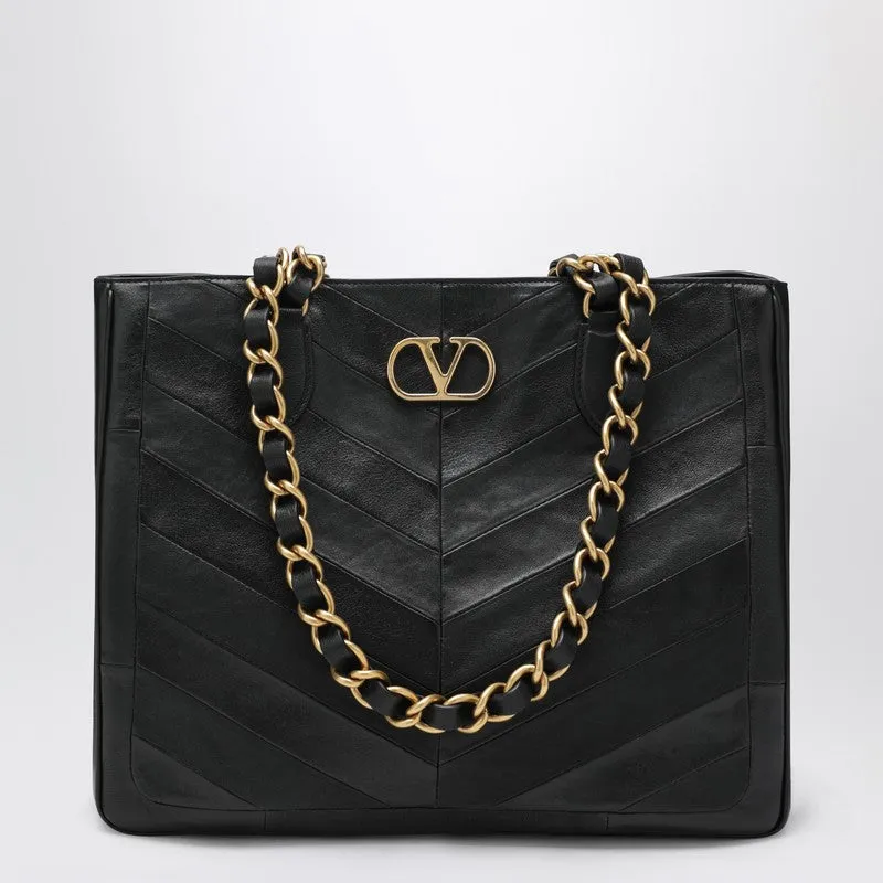 Black Laseine Shopping Bag sold by Wanan Luxury