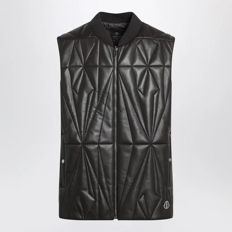 Brown Faux Leather Zip-Up Vest sold by Wanan Luxury