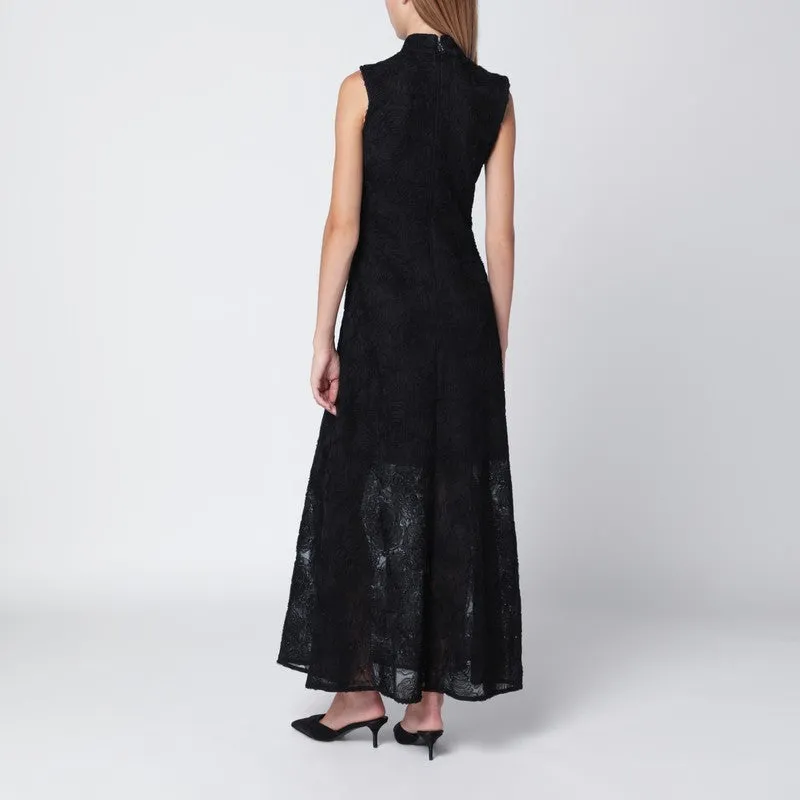 Black Long Floral Dress sold by Wanan Luxury product image thumbnail 2