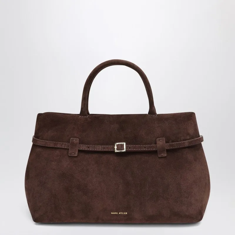 Le Cambon 35 Dark Brown Suede Bag sold by Wanan Luxury