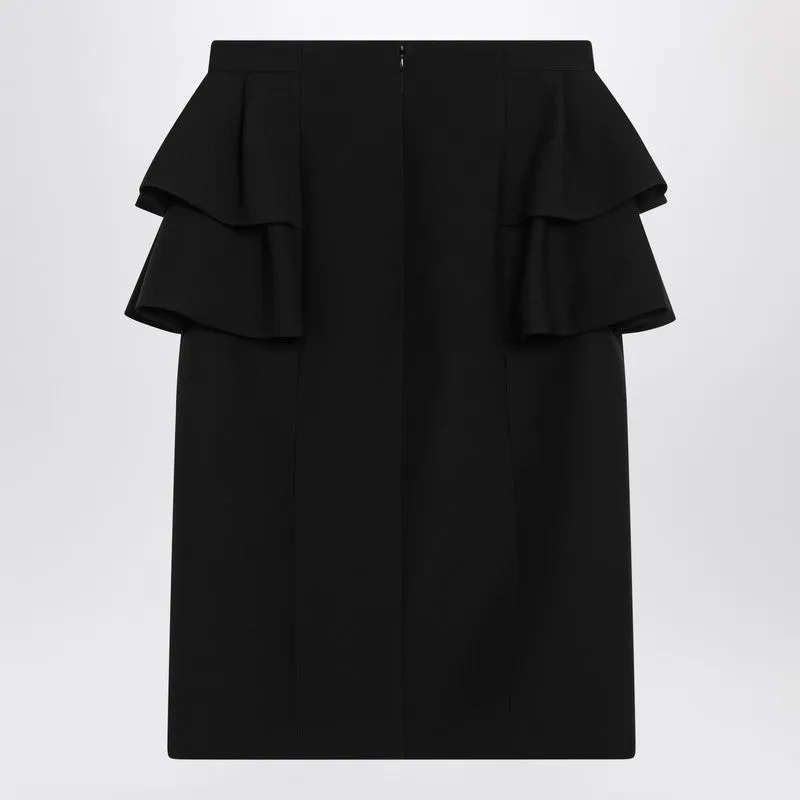 Black Skirt With Ruffles On The Sides sold by Wanan Luxury product image thumbnail 2