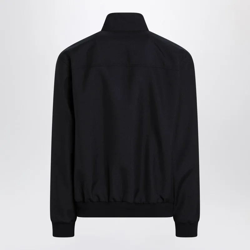 Blue Zip-Up Jacket In Wool-Blend Twill sold by Wanan Luxury product image thumbnail 2
