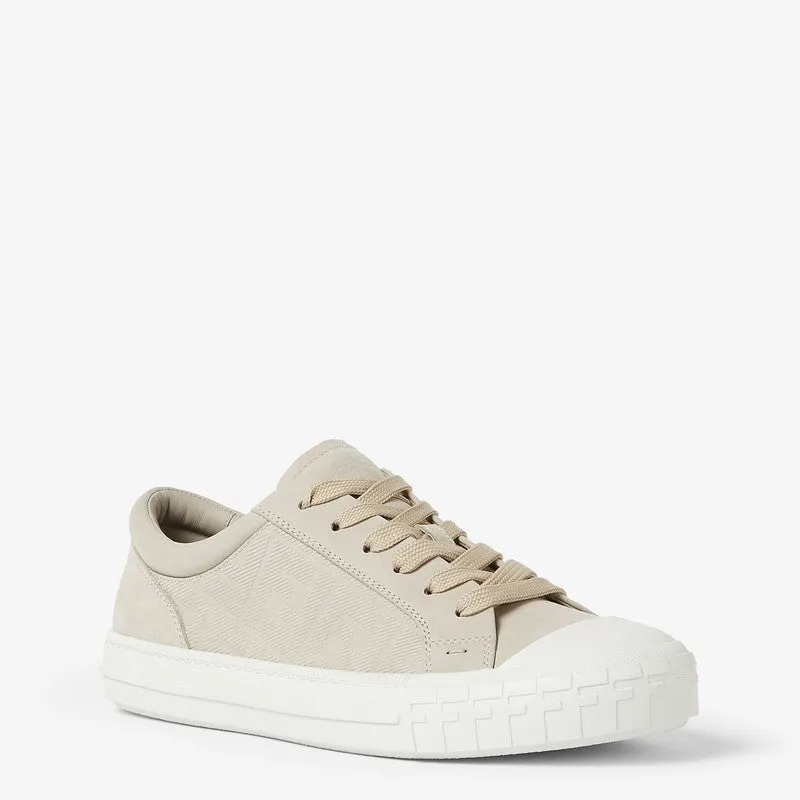 Fendi Flow Sneaker In Beige Nubuck sold by Wanan Luxury