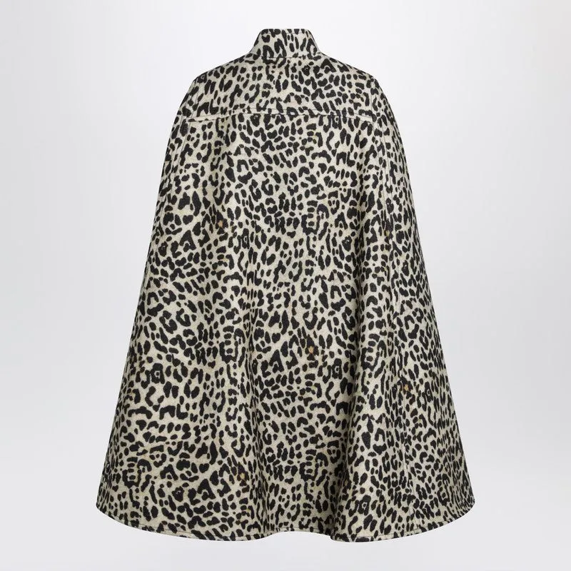 Animal-Print Wool Cape sold by Wanan Luxury product image thumbnail 2