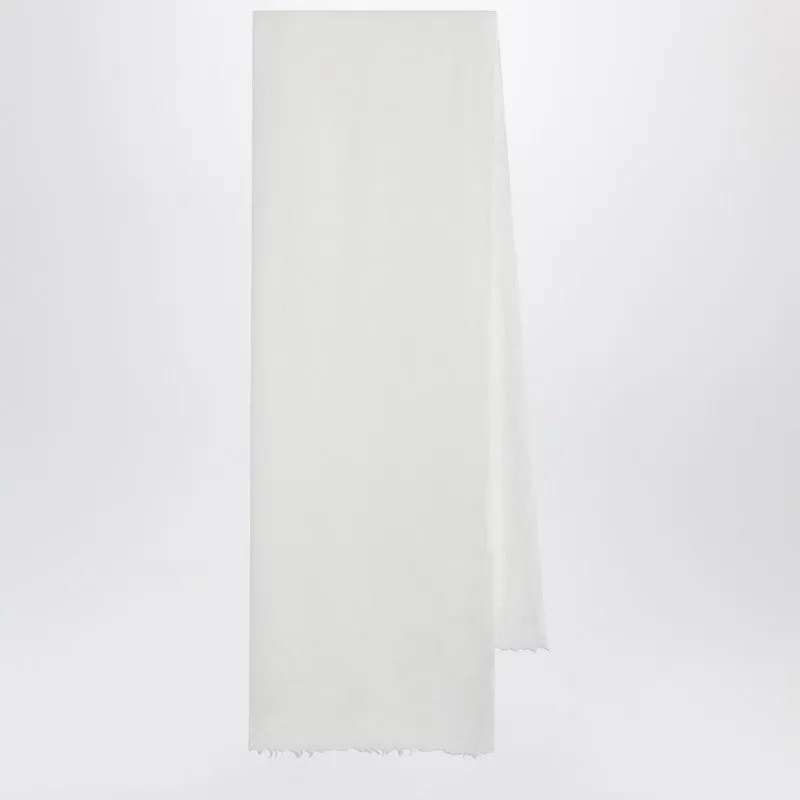 White Silk And Cashmere-Blend Scarf made by destin