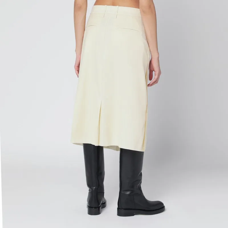 Vanilla-Coloured Wool Skirt sold by Wanan Luxury product image thumbnail 2