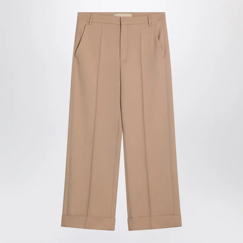 Camel-Coloured Wool Trousers sold by Wanan Luxury