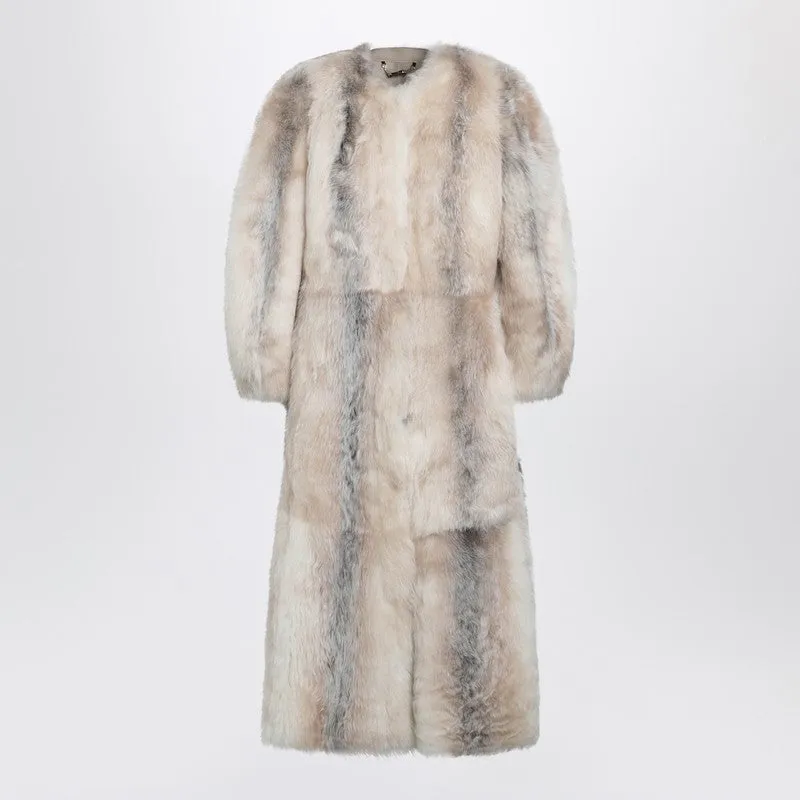White Dorsato Shearling Coat sold by Wanan Luxury