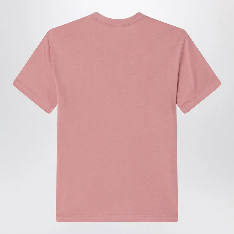 Pink Cotton T-Shirt With Logo Print sold by Wanan Luxury product image thumbnail 2