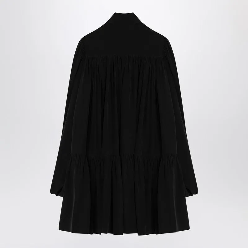 Black Lavallière Dress In Silk sold by Wanan Luxury product image thumbnail 2