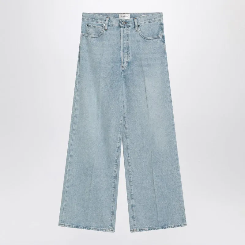 Low Baggy Wide Leg Jeans In Organic Denim sold by Wanan Luxury