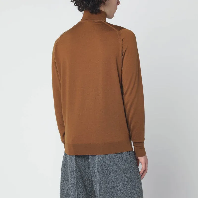 Brown Wool Turtleneck Sweater sold by Wanan Luxury product image thumbnail 2