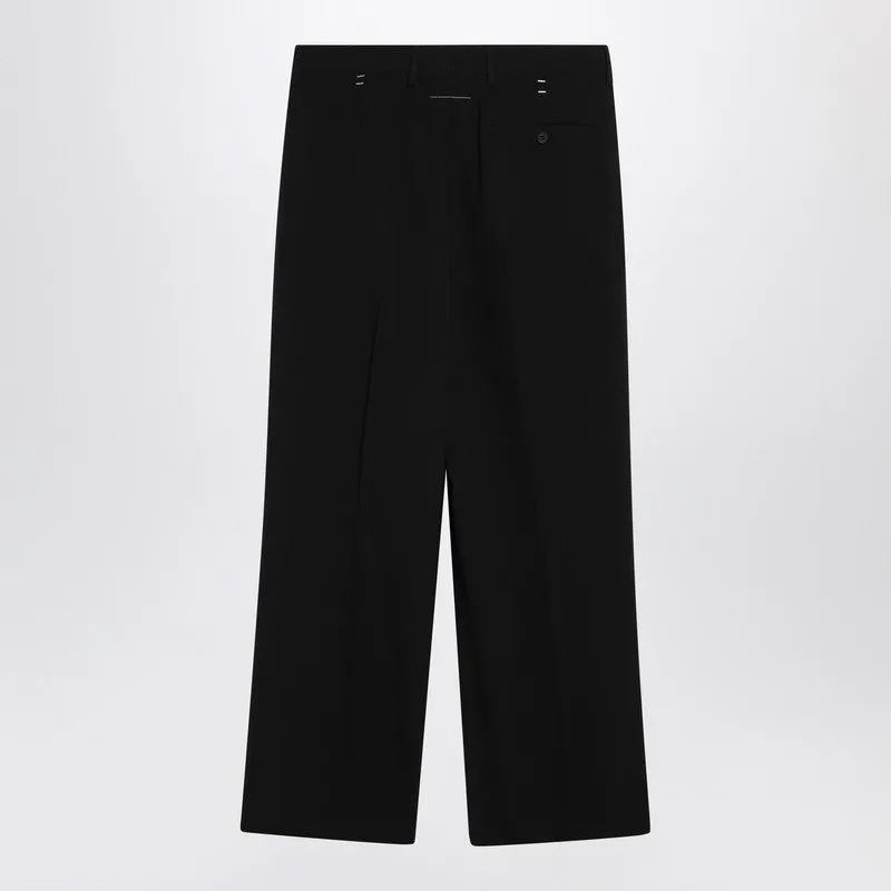 Black Wool-Blend Trousers With Staples sold by Wanan Luxury product image thumbnail 2