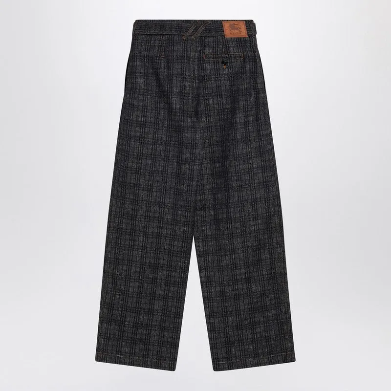 Indigo Jeans In Check Pattern Denim sold by Wanan Luxury product image thumbnail 2