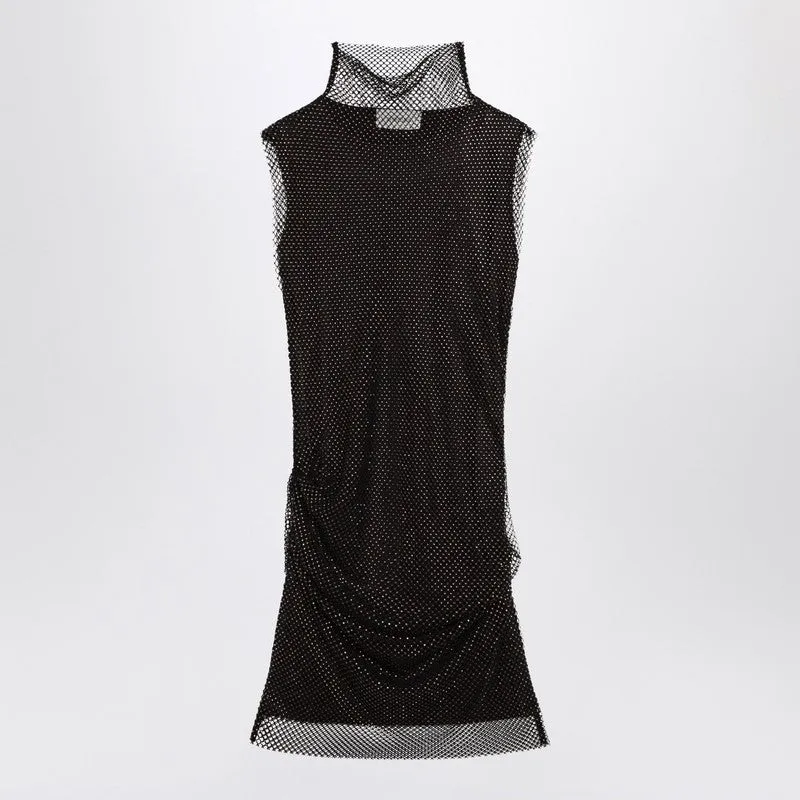 Black Mesh Mini Dress sold by Wanan Luxury