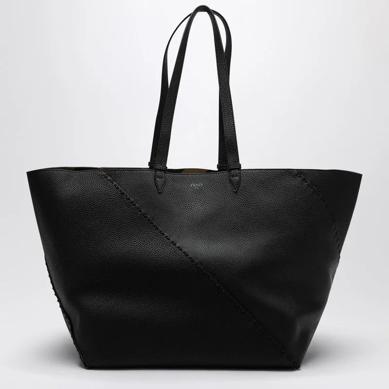 Black Diagonal Shopping Large Selleria Bag sold by Wanan Luxury