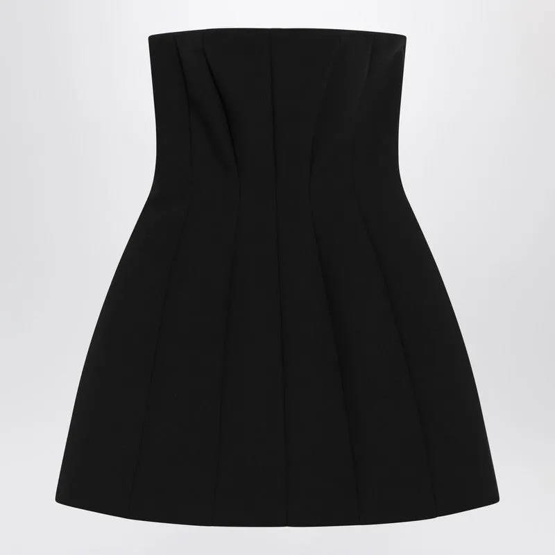 Black Bustier Dress In Sablé sold by Wanan Luxury