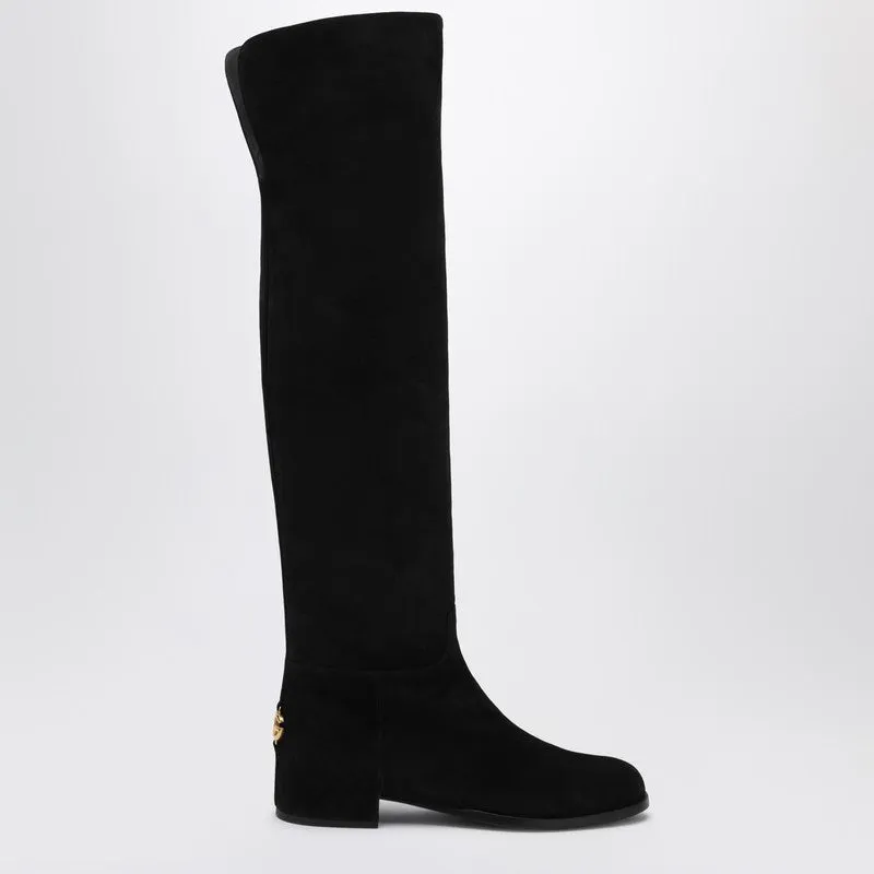 High Suede Boot Black sold by Wanan Luxury