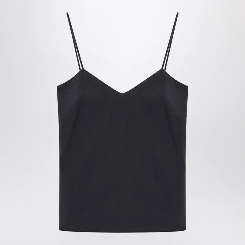 Blue Silk Tank Top sold by Wanan Luxury