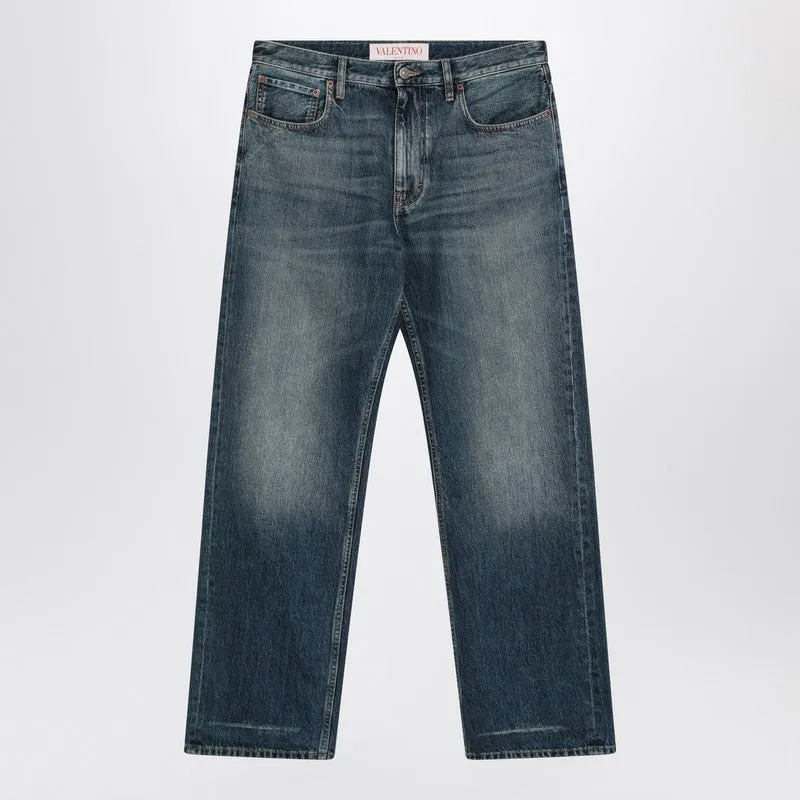 Blue Washed Denim Jeans sold by Wanan Luxury