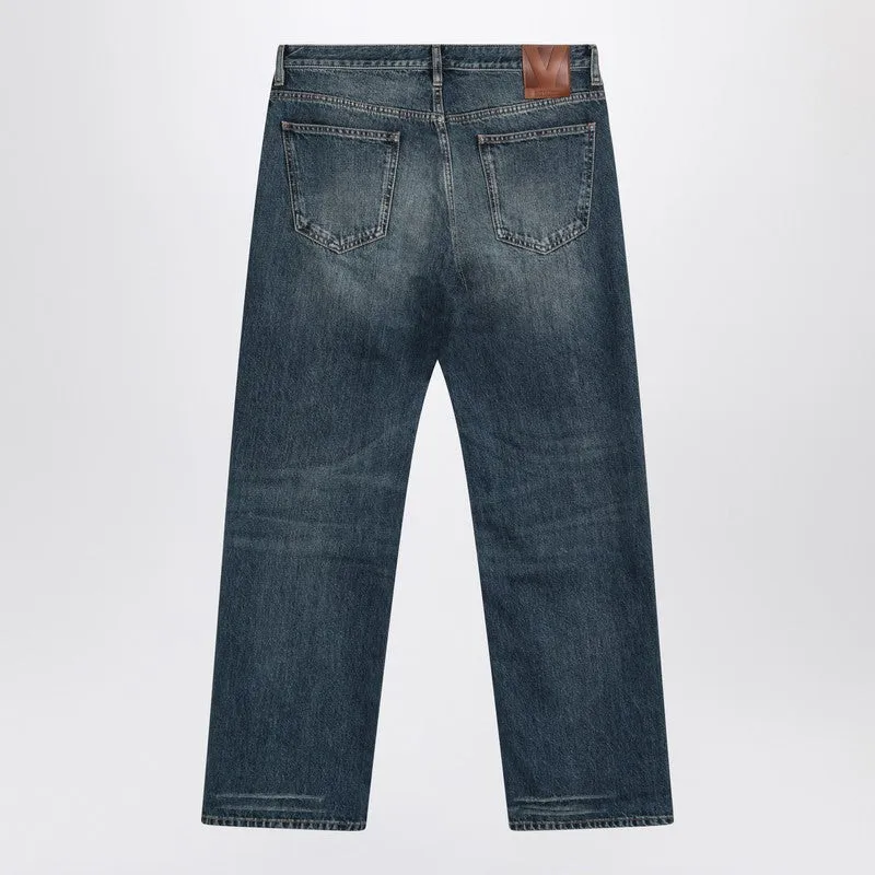 Blue Washed Denim Jeans sold by Wanan Luxury product image thumbnail 2