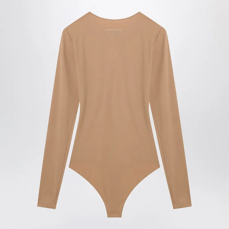 Skin-Tone Bodysuit In Lycra Jersey sold by Wanan Luxury product image thumbnail 2