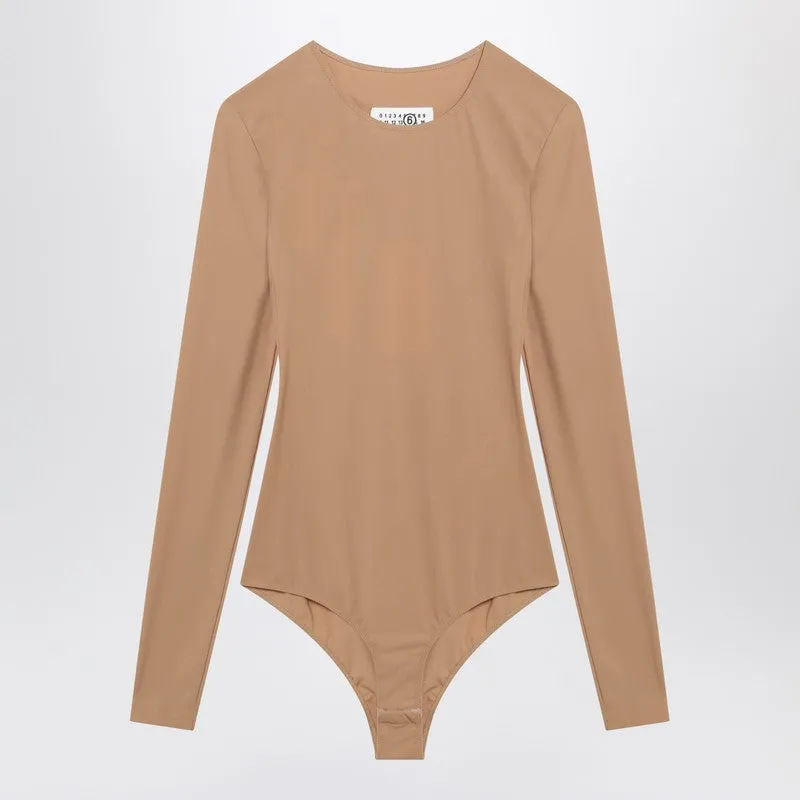 Skin-Tone Bodysuit In Lycra Jersey sold by Wanan Luxury