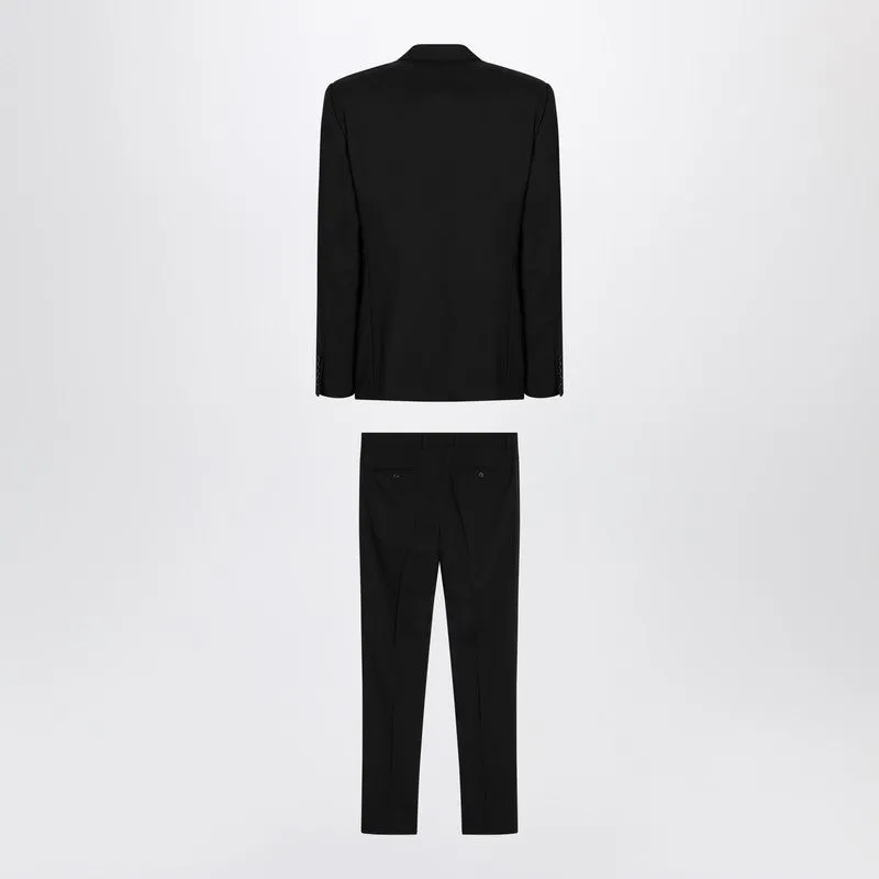 Black Single-Breasted Virgin Wool Suit sold by Wanan Luxury product image thumbnail 2