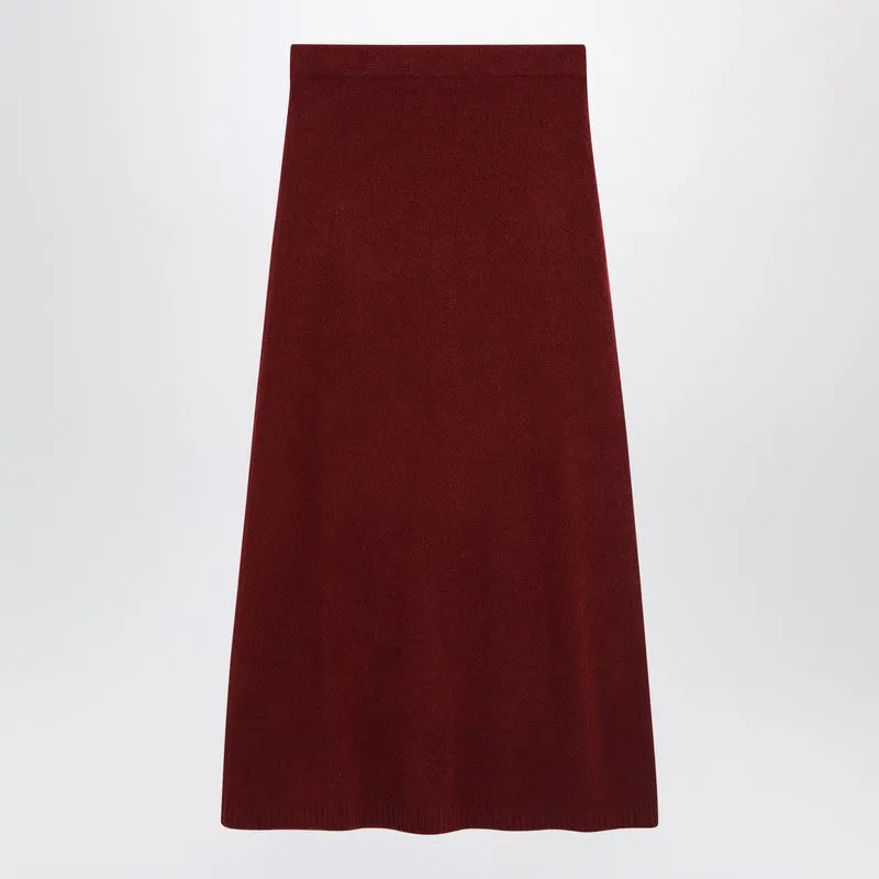Raspberry Skirt In Stretch Cashmere Knit sold by Wanan Luxury
