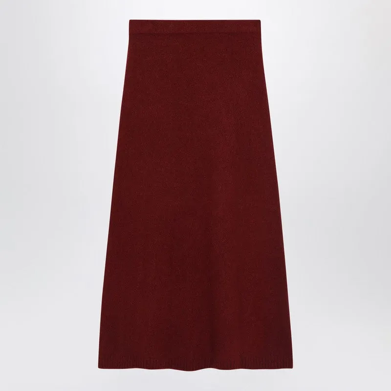 Raspberry Skirt In Stretch Cashmere Knit sold by Wanan Luxury product image thumbnail 2