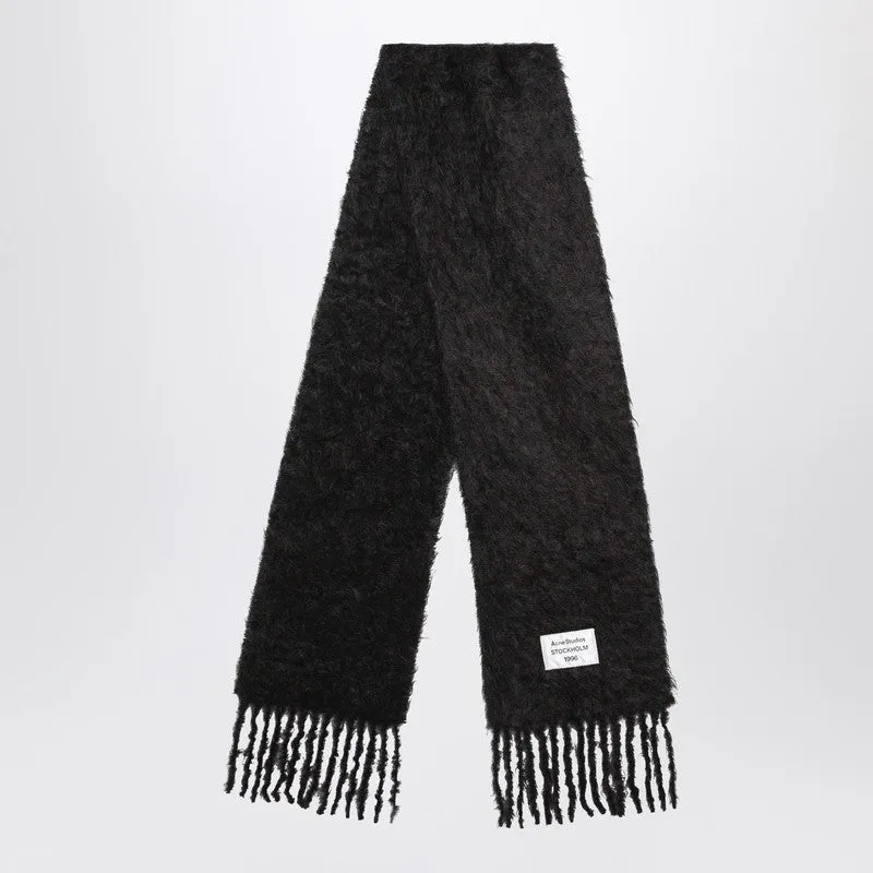 Black Wool Scarf With Logo made by Acne Studios