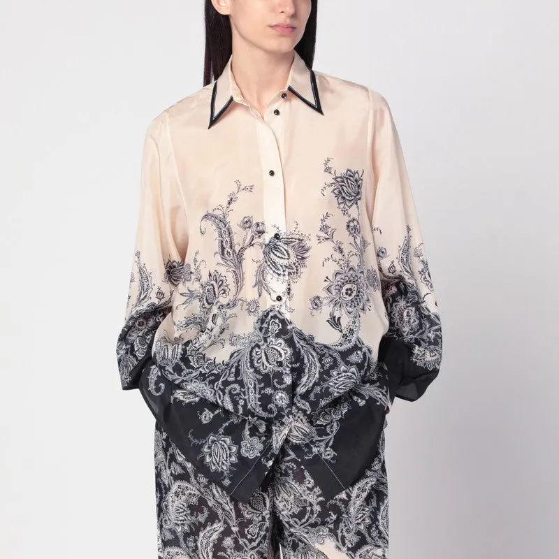 Cream Rhiannon Shirt With Fantasy Print sold by Wanan Luxury