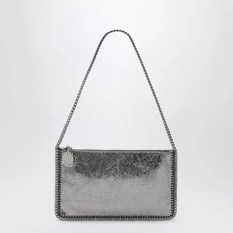 Falabella Grey Metallic Clutch Shoulder Bag sold by Wanan Luxury
