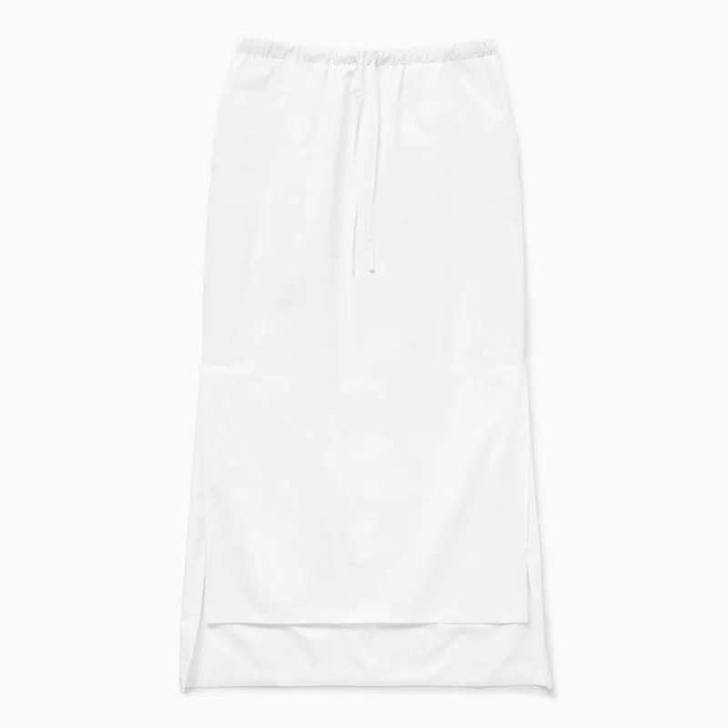 Long Asymmetric Skirt White made by 1989 Studio