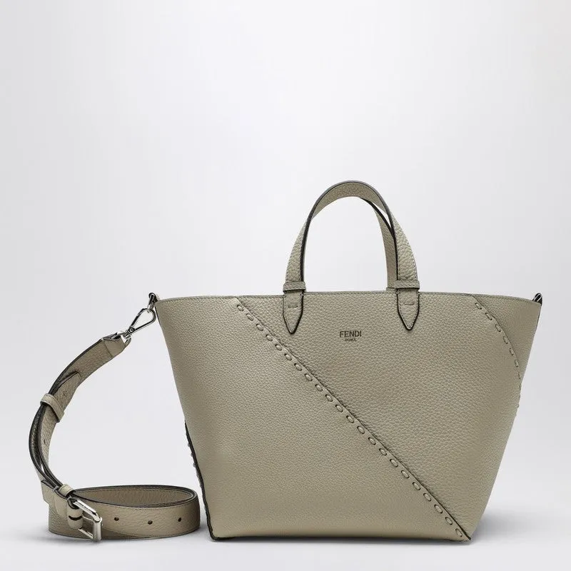 Ivory Diagonal Shopping Small Selleria Bag sold by Wanan Luxury