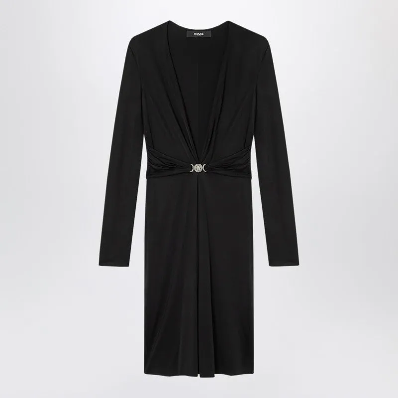 Black Viscose Jersey Midi Dress sold by Wanan Luxury