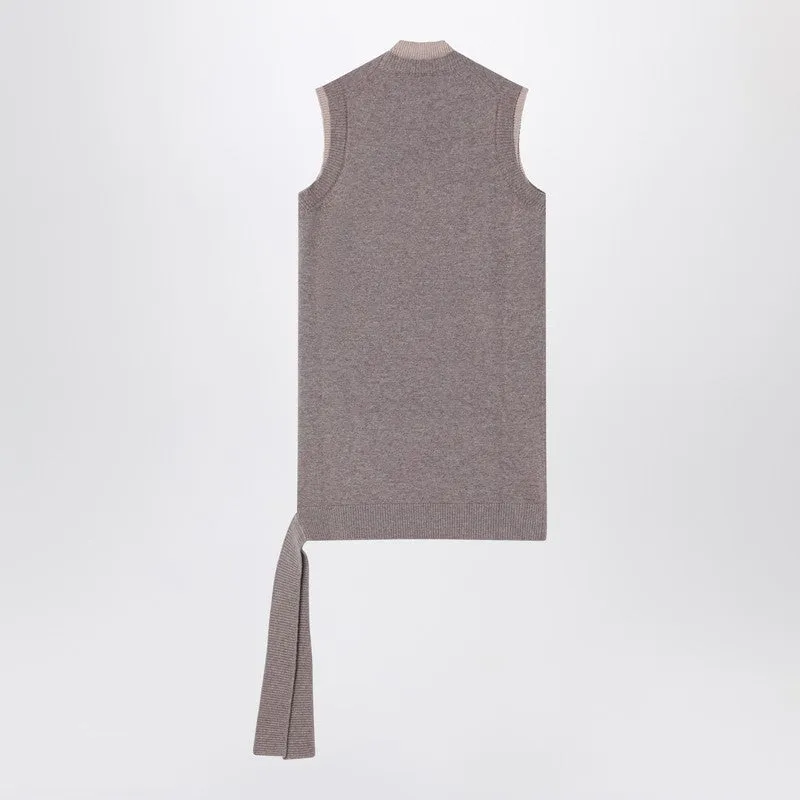 Taupe Wool And Cashmere Dress sold by Wanan Luxury product image thumbnail 2