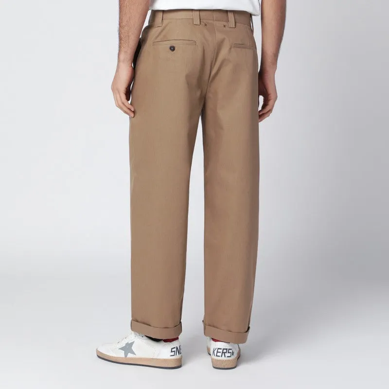 Beige Cotton-Blend Trousers sold by Wanan Luxury product image thumbnail 2