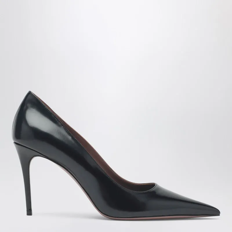 Vera 85 Black Leather Pumps sold by Wanan Luxury