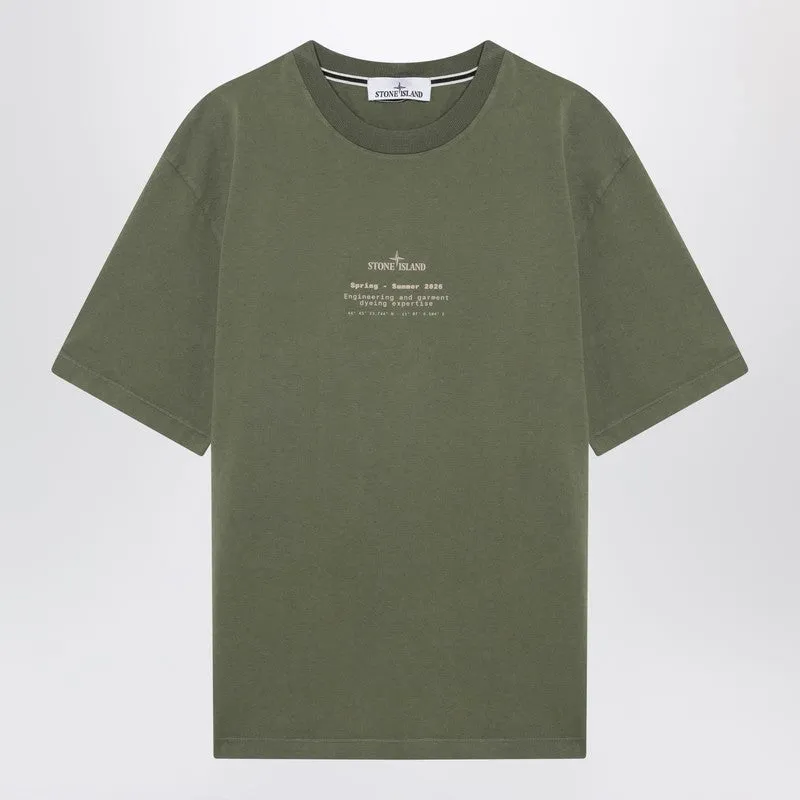 Military Green T-Shirt With Regular Fit made by Stone Island