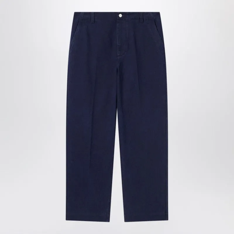 Dark Blue Washed Denim Trousers sold by Wanan Luxury